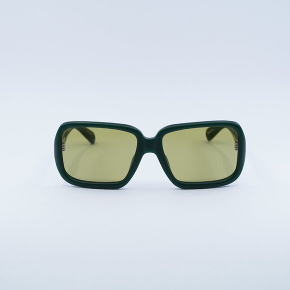 Jacquemus CABANA JAC/86 C3 Sunglasses Matte Green Square Frame, Green Lenses main image 5
